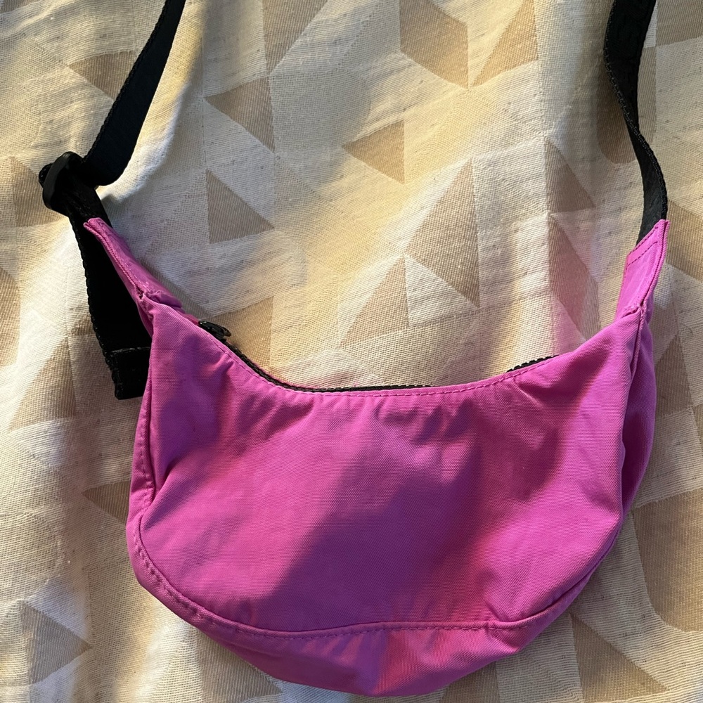 Pink Baggu Mini Crescent Bag